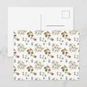 Card (10,8 x 14,2 cm) - Floral Pattern Briefkaart (Voorkant / Achterkant)