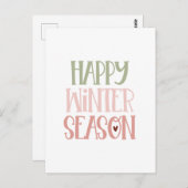 Card (10,8 x 14,2 cm) - Happy Winter Season Briefkaart (Voorkant / Achterkant)