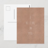 Card (10,8 x 14,2 cm) - I Believe In You Briefkaart (Voorkant / Achterkant)