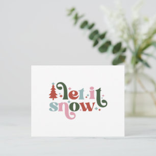 Card (10,8 x 14,2 cm) - Let It Snow Briefkaart