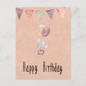 Card (10,8 x 14,2 cm) - Little Mouse With Balloons Briefkaart (Voorkant)