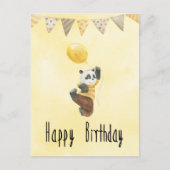 Card (10,8 x 14,2 cm) - Little Panda With Balloon Briefkaart (Voorkant)