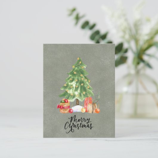 Card (10,8 x 14,2 cm) - Merry Christmas Briefkaart (Staand voorkant)