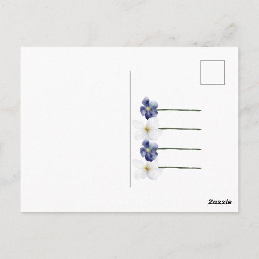 Card (10,8 x 14,2 cm) - Rain And Flowers Briefkaart (Achterkant)