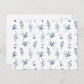 Card (10,8 x 14,2 cm) - Snow Mice Pattern Briefkaart (Voorkant / Achterkant)