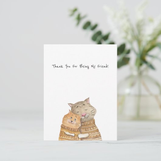 Card (10,8 x 14,2 cm) - Thank You! Briefkaart (Staand voorkant)