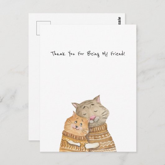 Card (10,8 x 14,2 cm) - Thank You! Briefkaart (Voorkant / Achterkant)