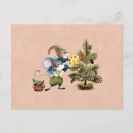 Card (10,8 x 14,2 cm) - Two Little Mice Briefkaart (Voorkant)