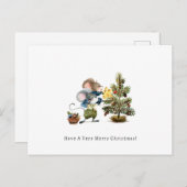 Card (10,8 x 14,2 cm) - Two Little Mice Christmas Briefkaart (Voorkant / Achterkant)