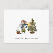 Card (10,8 x 14,2 cm) - Two Little Mice Christmas Briefkaart (Voorkant)