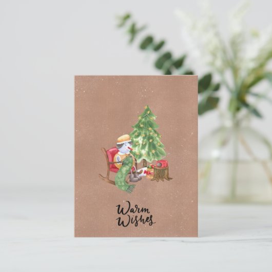 Card (10,8 x 14,2 cm) - Warm Wishes Briefkaart (Staand voorkant)