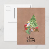 Card (10,8 x 14,2 cm) - Warm Wishes Briefkaart (Voorkant / Achterkant)