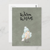 Card (10,8 x 14,2 cm) - Warm Wishes Briefkaart (Voorkant / Achterkant)