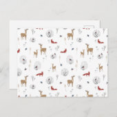 Card (10,8 x 14,2 cm) - Winter Pattern Briefkaart (Voorkant / Achterkant)