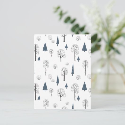 Card (10,8 x 14,2 cm) - Winter Pattern Briefkaart (Staand voorkant)