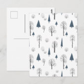 Card (10,8 x 14,2 cm) - Winter Pattern Briefkaart (Voorkant / Achterkant)