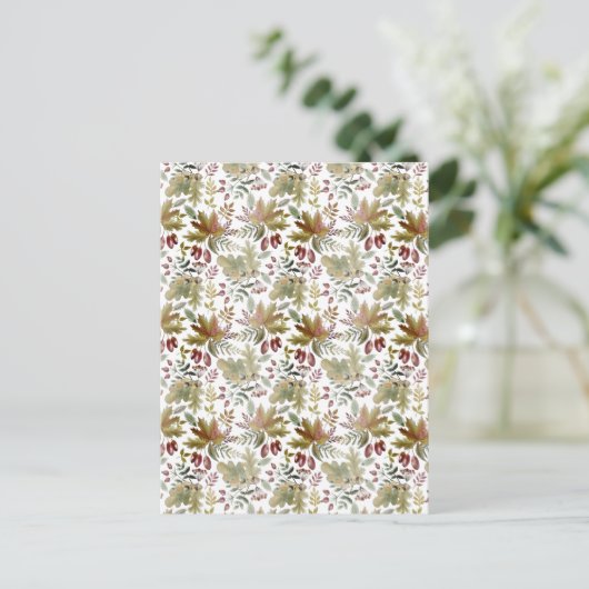 Card (10,8 x 14,2 cm) - Winter Pattern Briefkaart (Staand voorkant)