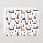 Card (10,8 x 14,2 cm) - Winter Pattern Briefkaart (Voorkant / Achterkant)