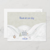 Card (10,8 x 14,2 cm) - Winter Scene Briefkaart (Voorkant / Achterkant)