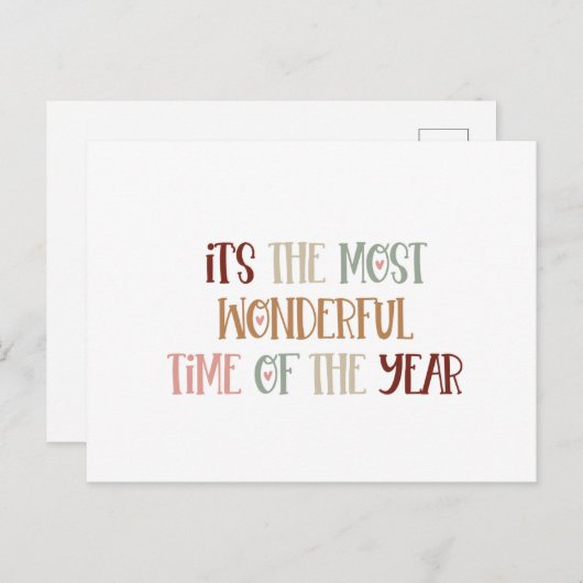 Card (10,8 x 14,2 cm) - Wonderful Time Briefkaart (Voorkant / Achterkant)