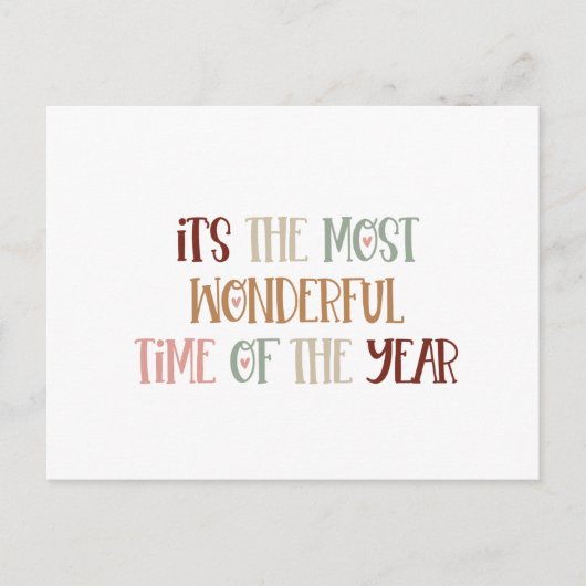 Card (10,8 x 14,2 cm) - Wonderful Time Briefkaart (Voorkant)