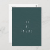 Card (10,8 x 14,2 cm) - You Are Amazing Briefkaart (Voorkant / Achterkant)