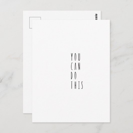 Card (10,8 x 14,2 cm) - You Can Do This Briefkaart (Voorkant / Achterkant)
