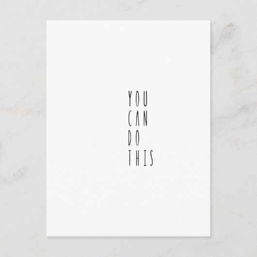 Card (10,8 x 14,2 cm) - You Can Do This Briefkaart (Voorkant)