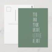 Card (10,8 x 14,2 cm) - Your Brave Little Heart Br Briefkaart (Voorkant / Achterkant)