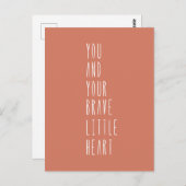 Card (10,8 x 14,2 cm) - Your Brave Little Heart Briefkaart (Voorkant / Achterkant)
