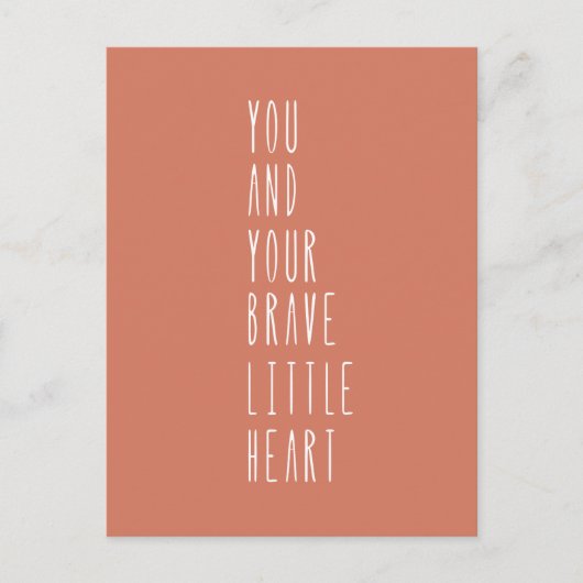 Card (10,8 x 14,2 cm) - Your Brave Little Heart Briefkaart (Voorkant)