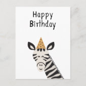 Card (10,8 x 14,2 cm) - Zebra Briefkaart (Voorkant)