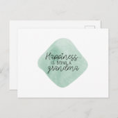 Card 10,8 x 14,2cm - Happiness Is Being A Grandma Briefkaart (Voorkant / Achterkant)