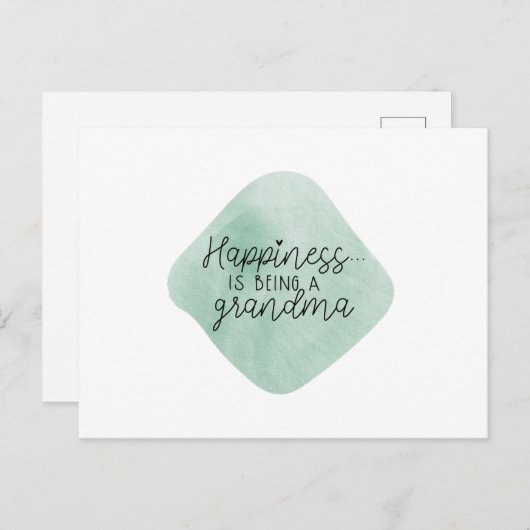 Card 10,8 x 14,2cm - Happiness Is Being A Grandma Briefkaart (Voorkant / Achterkant)