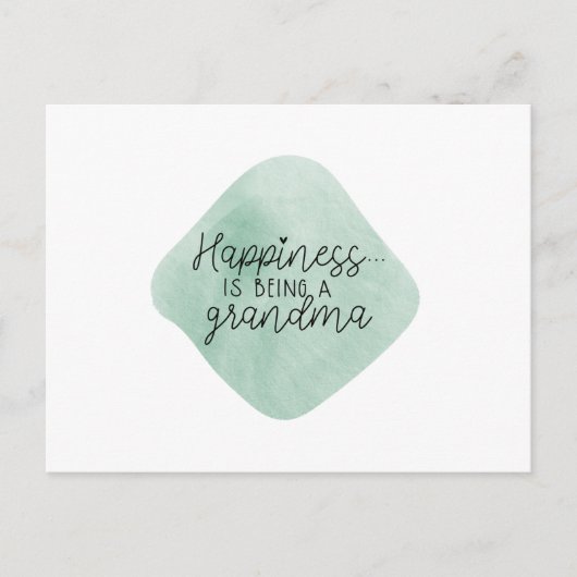 Card 10,8 x 14,2cm - Happiness Is Being A Grandma Briefkaart (Voorkant)