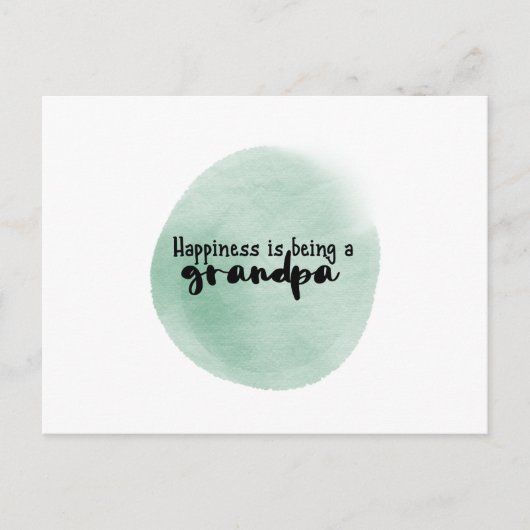 Card 10,8 x 14,2cm - Happiness Is Being A Grandpa Briefkaart (Voorkant)