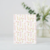 Card (10,8 x 14 cm) - Flower Pattern Bedankkaart (Staand voorkant)