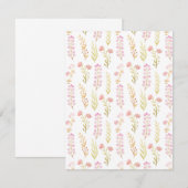 Card (10,8 x 14 cm) - Flower Pattern Bedankkaart (Voorkant / Achterkant)