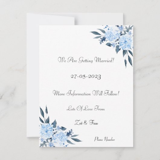 Card (10,8 x 14 cm) - Save The Date (Achterkant)