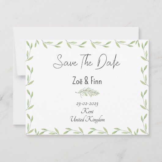 Card (10,8 x 14 cm) - Save The Date (Voorkant)