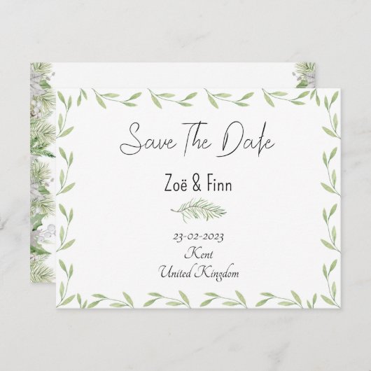 Card (10,8 x 14 cm) - Save The Date (Voorkant / Achterkant)
