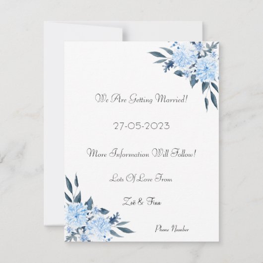 Card (10,8 x 14 cm) - Save The Date (Achterkant)