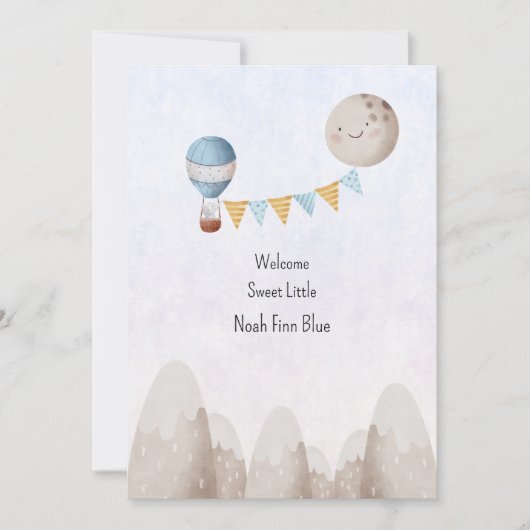 Card (12,7 x 17,8 cm) - Birth Announcement Kaart (Voorkant)