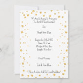 Card (12,7 x 17,8 cm) - Birth Announcement Kaart (Achterkant)