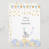 Card (12,7 x 17,8 cm) - Birth Announcement Kaart (Voorkant / Achterkant)
