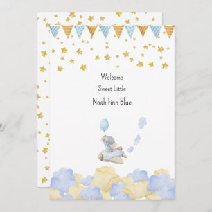 Card (12,7 x 17,8 cm) - Birth Announcement Kaart
