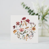 Card (13,3x13,3cm) - Flowers Kaart (Staand voorkant)
