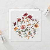 Card (13,3x13,3cm) - Flowers Kaart (Voorkant / Achterkant in situ)