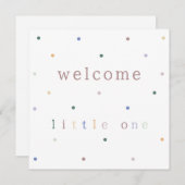 Card (13,3x13,3cm) - Welcome Little One. (Voorkant / Achterkant)