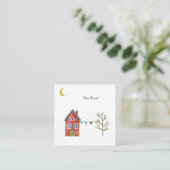 Card (6,3 cm x 6,3 cm) - New House Informatiekaartje (Staand voorkant)
